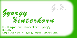 gyorgy winterkorn business card